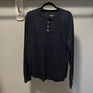 Men’s Henley | Heather Navy Blue